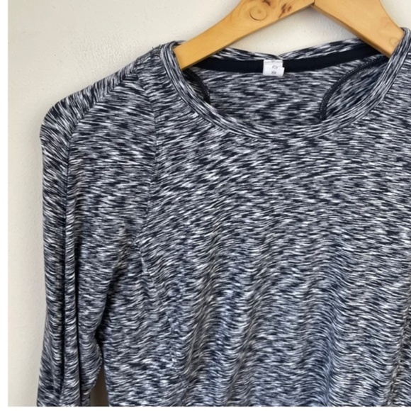 Lululemon Runderful Long Sleeve Spaced Out Space Dye Black White - Picture 7 of 11